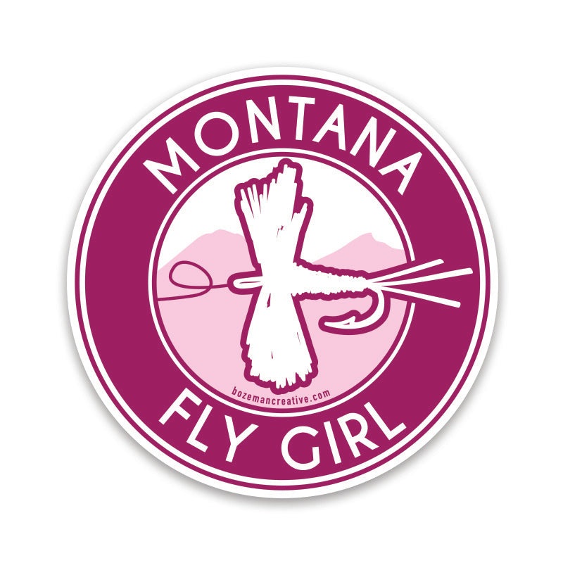 Fly Girl Round Sticker