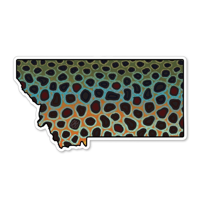 Montana Brown Trout Sticker