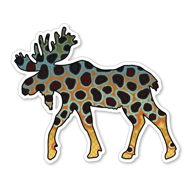 Moose Brown Trout Sticker