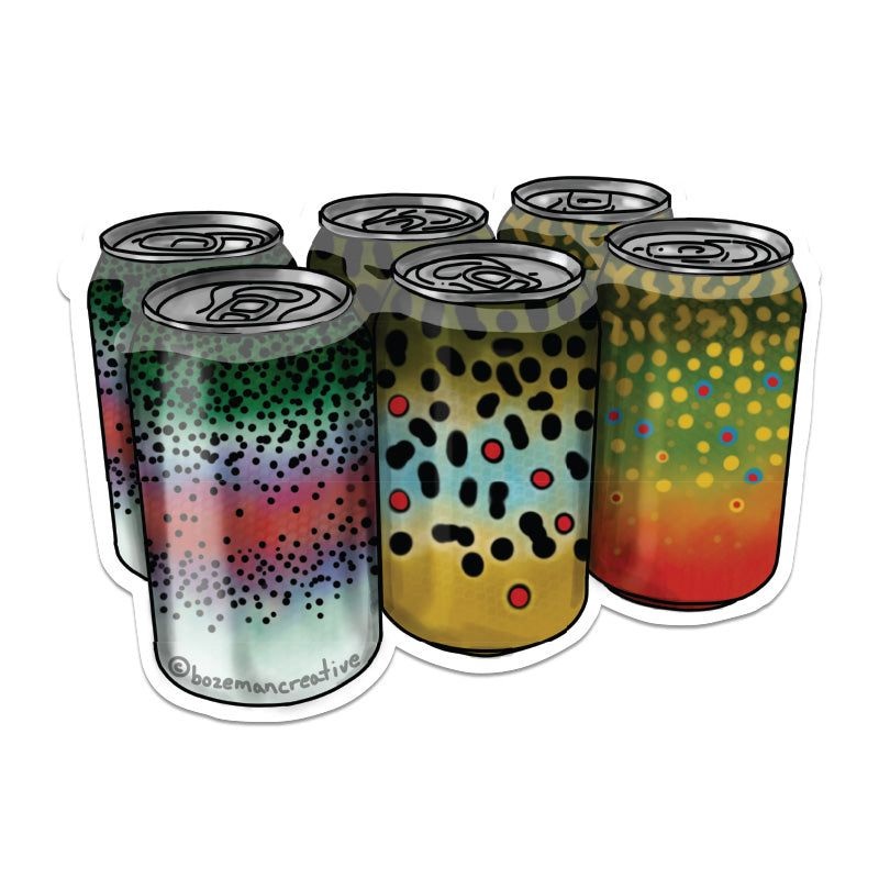 Trout 6 Pack Sticker