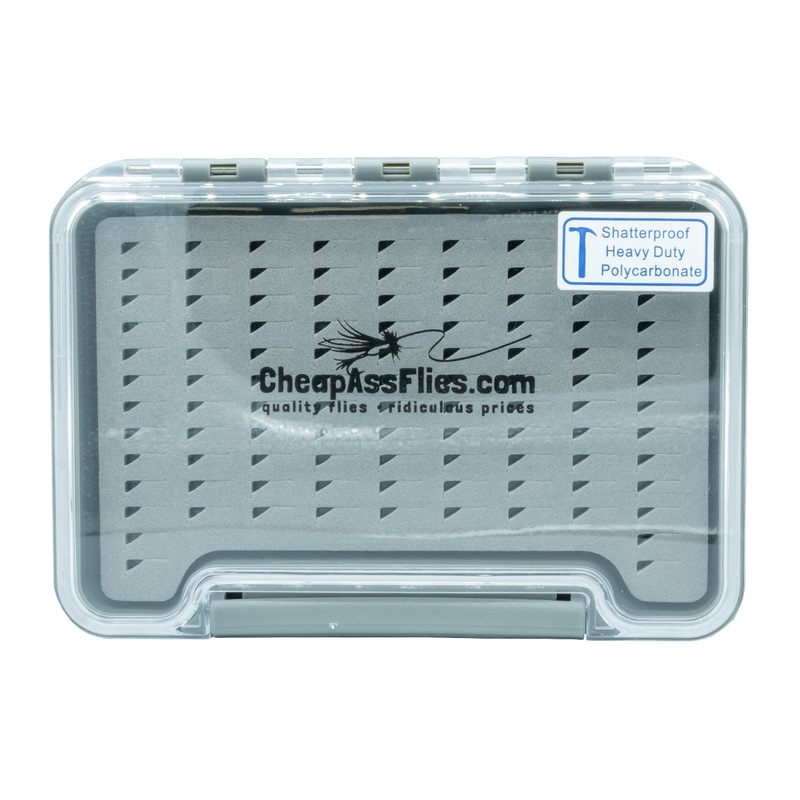CAF Logo Waterproof Clear Thin Fly Box Tear Drop Foam