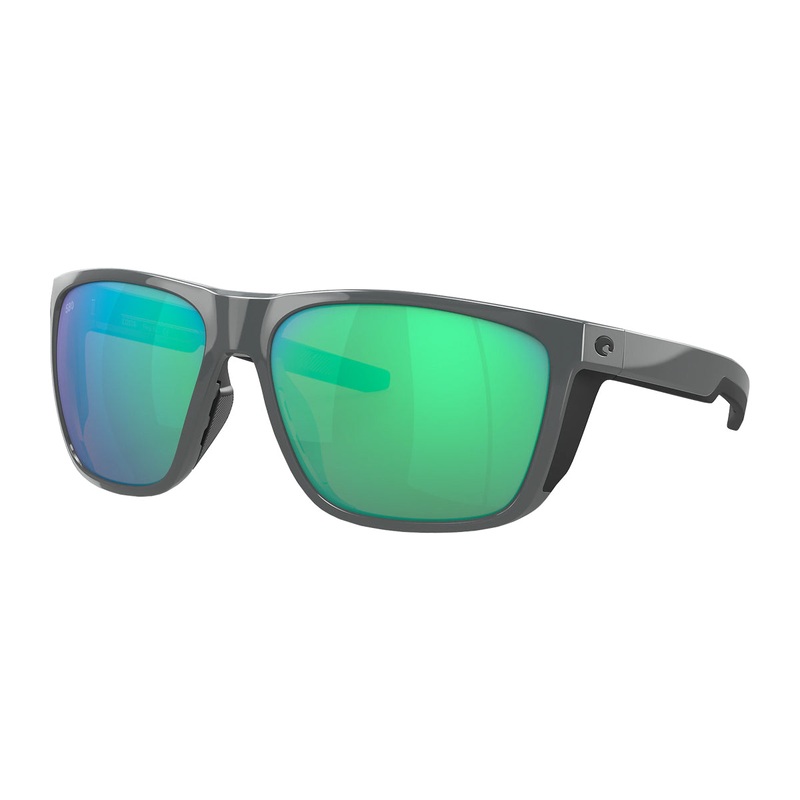 Costa Ferg XL Sunglasses Shiny Gray Green Mirror 580G