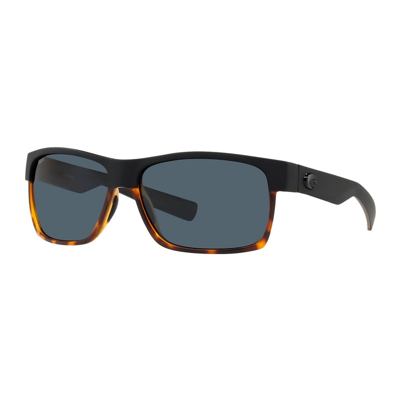 Costa Half Moon Sunglasses Matte Black Shinny Tortoise Gray 580P