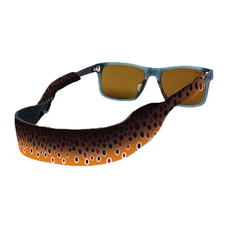 Croakies Croakie Print Brown Fish Skin