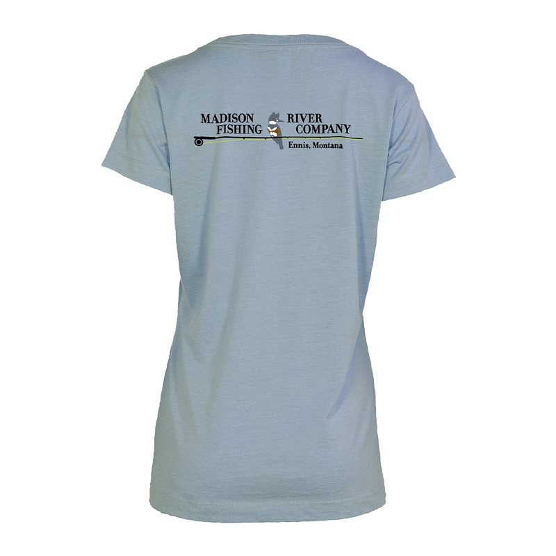 MRFC Logo Womens Essential S/S Scoop Neck w/Back Logo T-Shirt Blue Fog