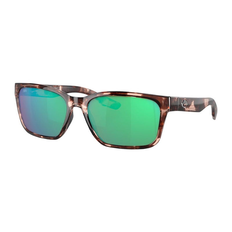 Palmas Sunglasses Coral Tortoise Green Mirror 580G