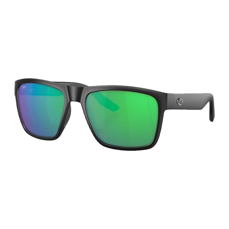 Paunch XL Sunglasses Matte Black Green Mirror 580P