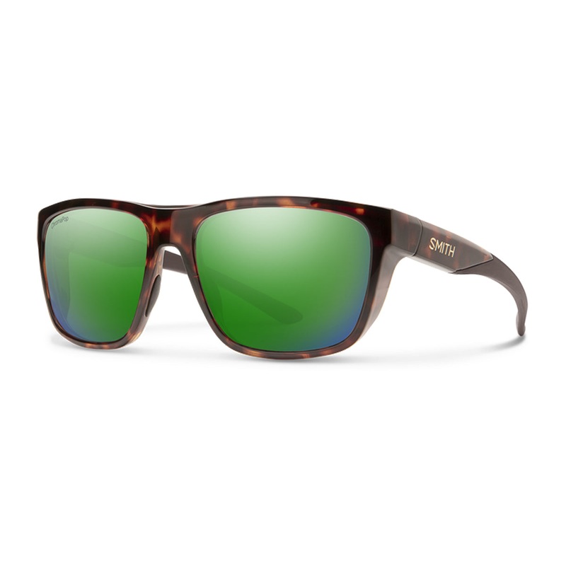 Smith Barra Sunglasses Matte Tortoise ChromaPop Polarized Green Mirror