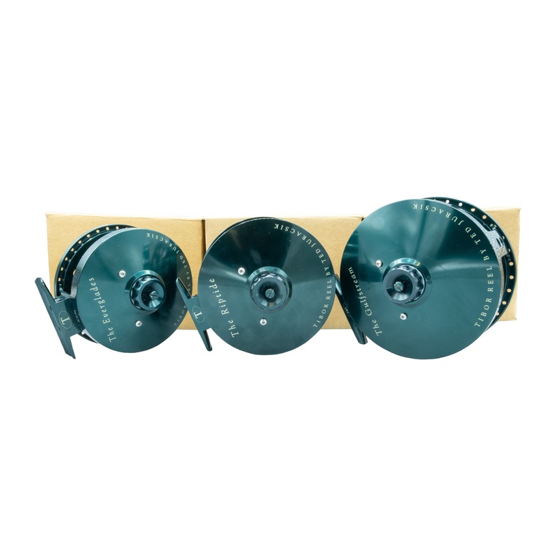 USED Tibor Reel Package Dark Green Special Color Edition