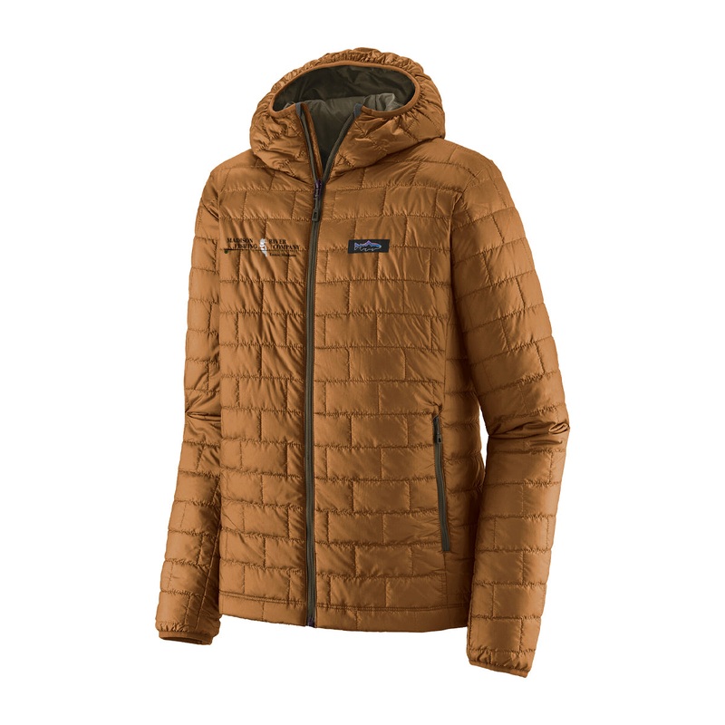Patagonia MRFC Logo Nano Puff Fitz Roy Trout Hoody Shelter Brown