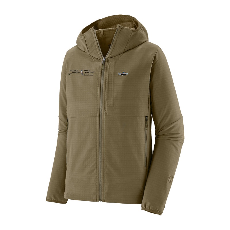 Patagonia MRFC Logo R1 TechFace Fitz Roy Trout Hoody Dark Ash