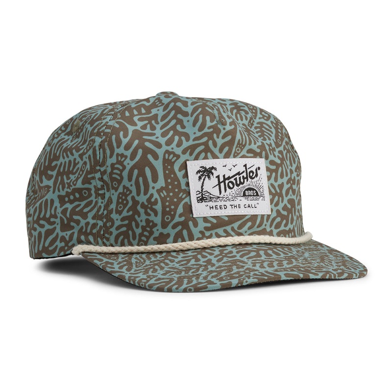 Howler Bros Unstructured Snapback Hats Ecosystem Granite Green/Teak