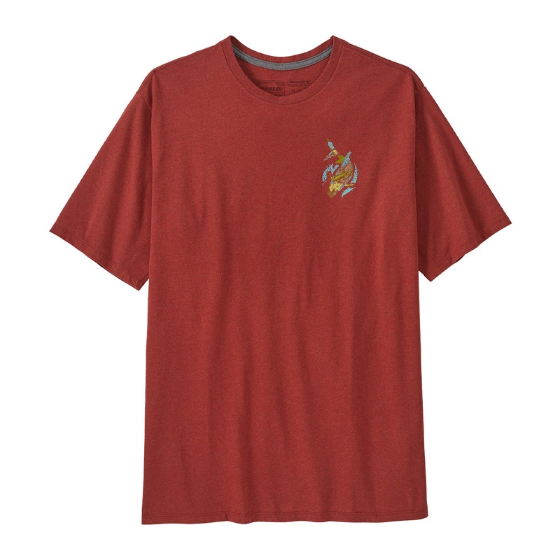 Patagonia Take a Stand Responsibili-Tee Sandflat Bonefish: Burl Red