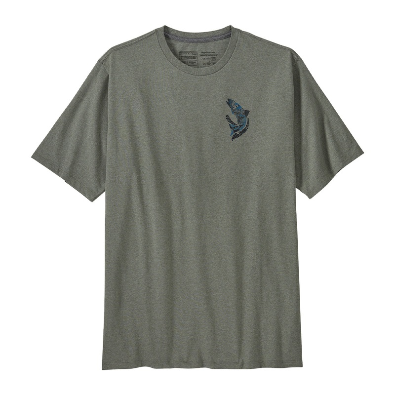 Patagonia Take a Stand Responsibili-Tee Upstream Steelhead: Sleet Green