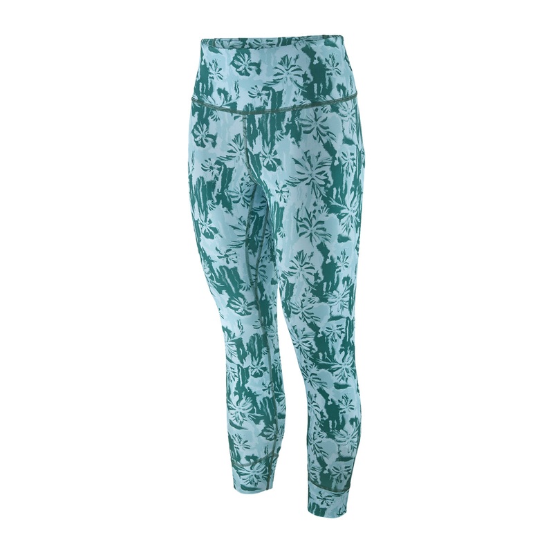 Patagonia Women’s Tropic Comfort Sun Tights Cliffs and Waves: Wispy Green