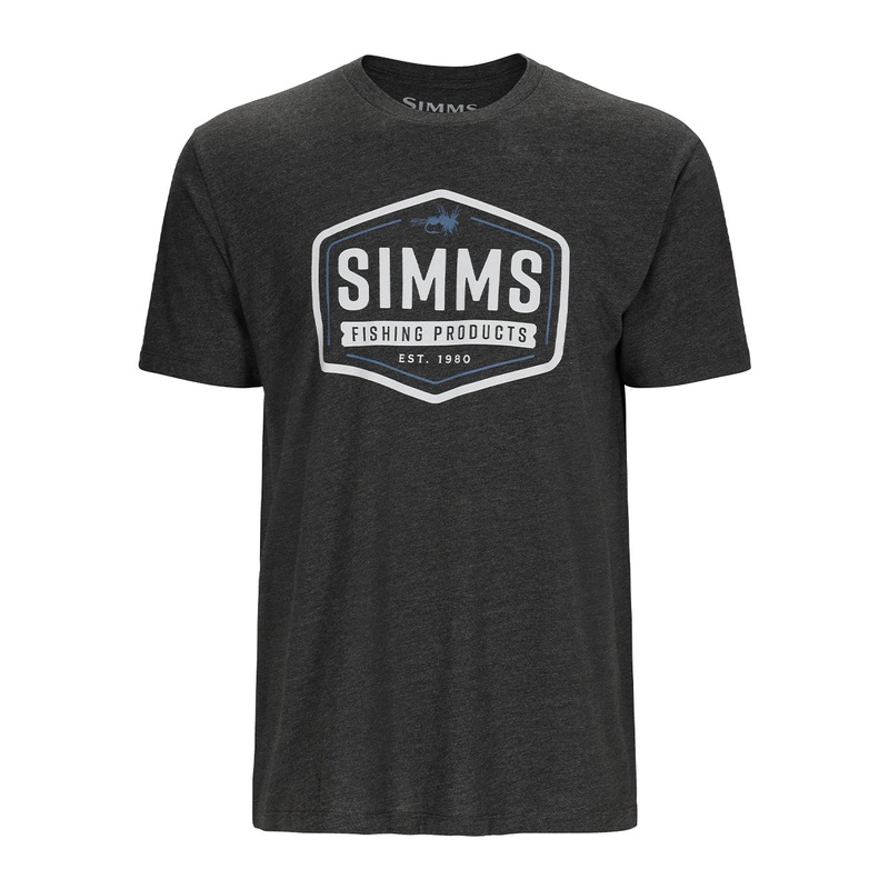 Simms Fly Patch T-Shirt Charcoal Heather