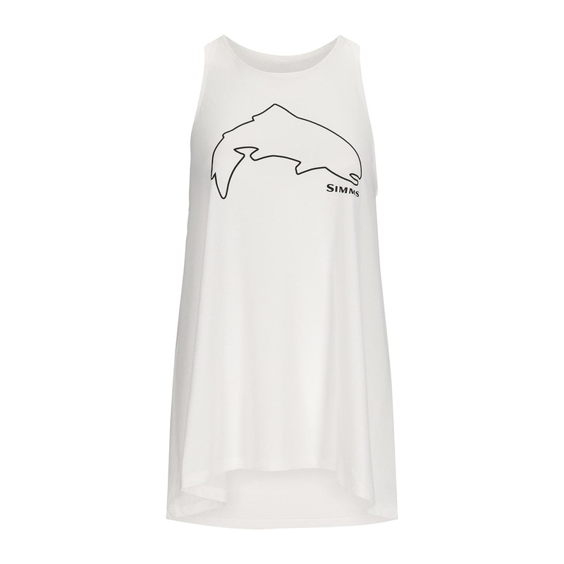 Simms Women’s Trout Outline Tank White