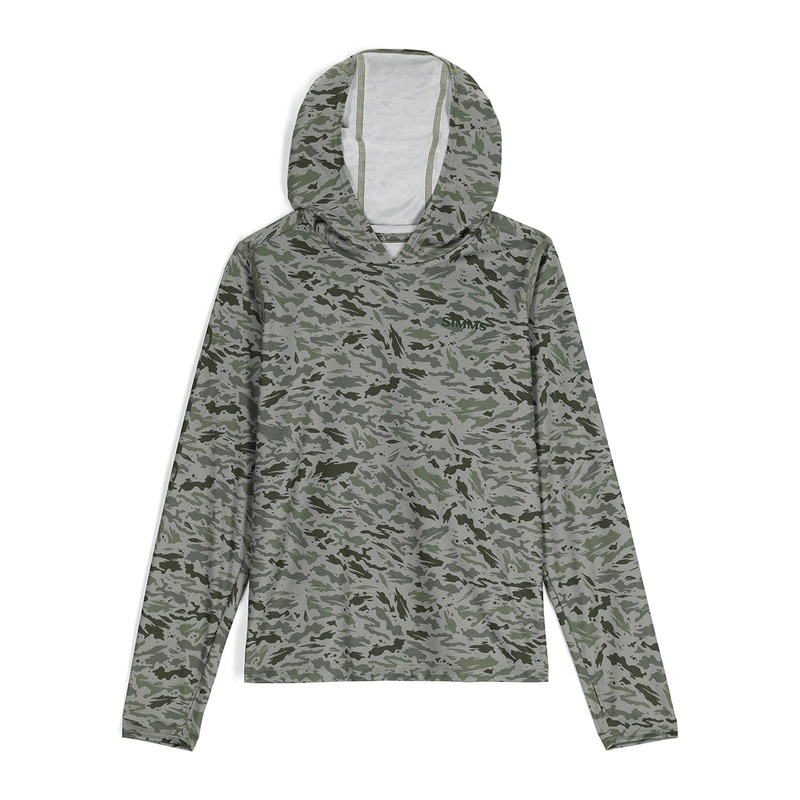 Simms Youth Solar Tech Hoody Ghost Camo Clover