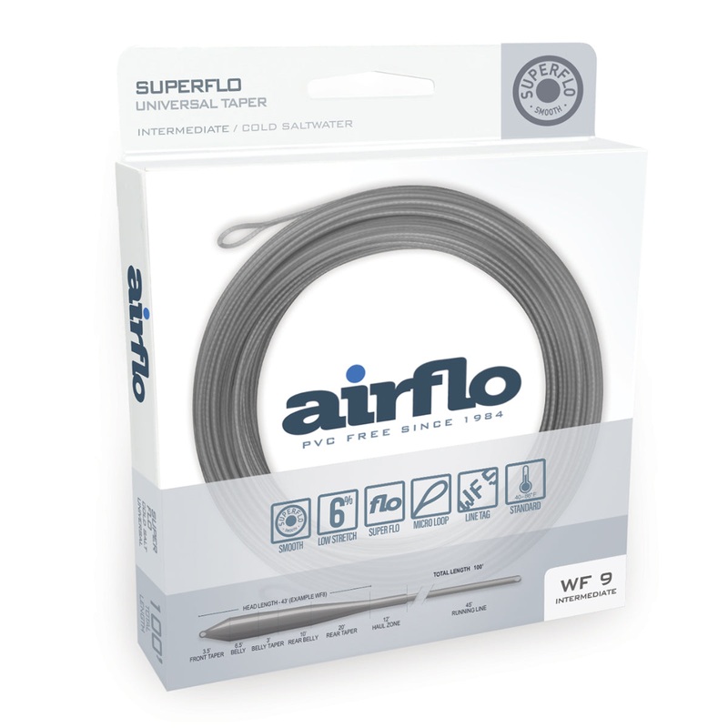 AirFlo SuperFlo Cold Saltwater Universal Intermediate Fly Line Translucent Grey