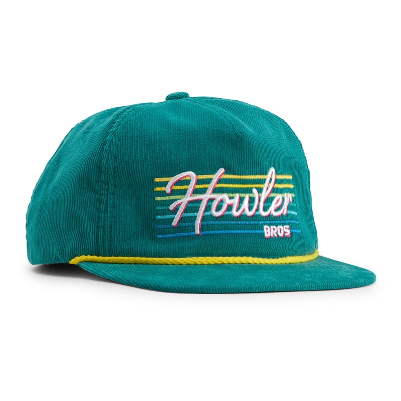 Howler Bros Unstructured Snapback Hats Howler Beach Club Teal Corduroy