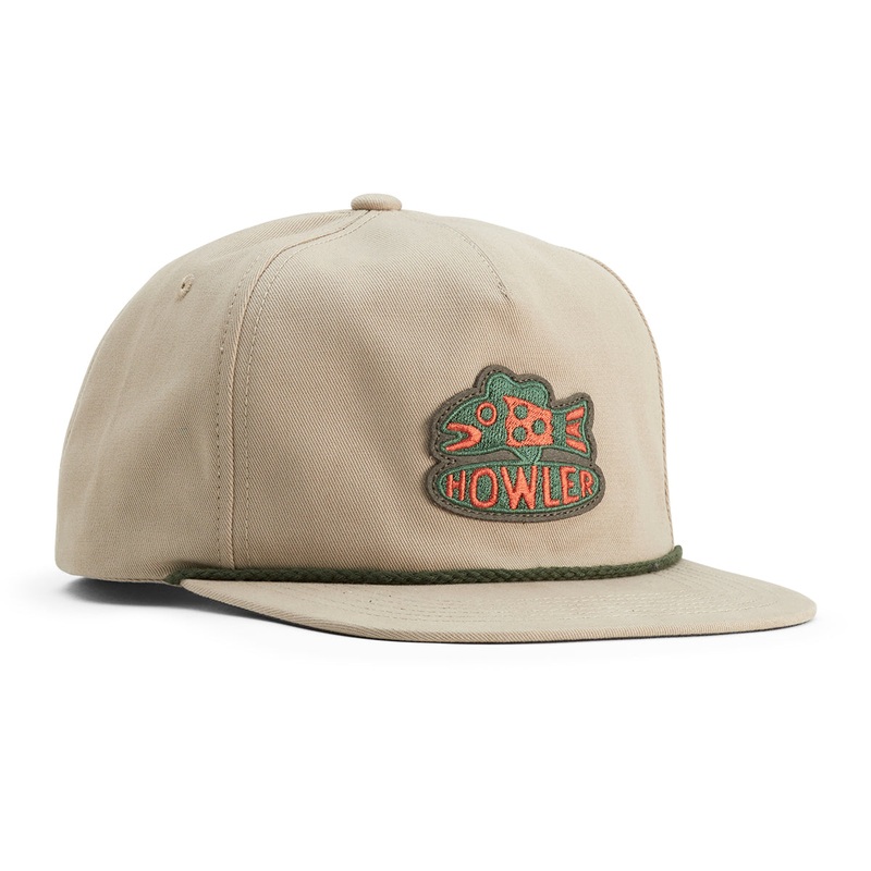 Howler Bros Unstructured Snapback Hats Something Fishy Khaki