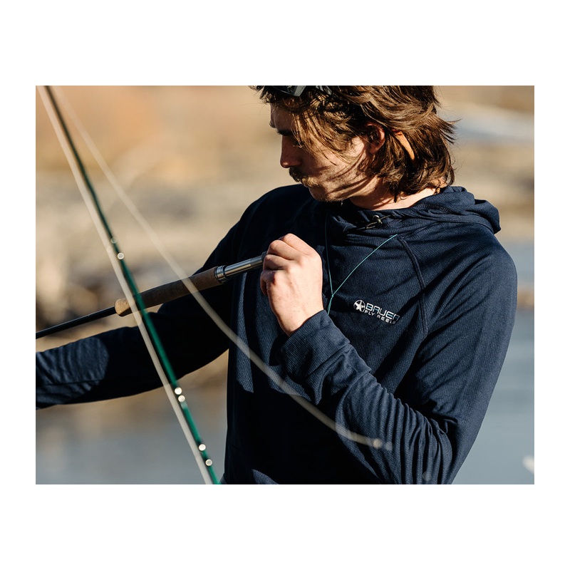 Bauer Logo Thermal Hoodie Deep Blue