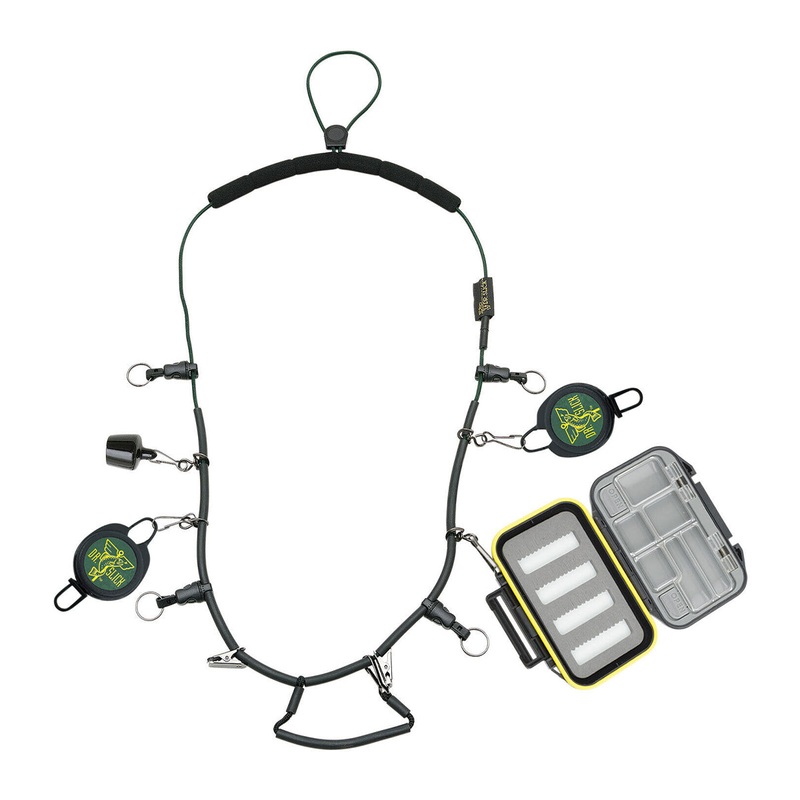 Dr. Slick Elastic Necklace w/Tippet Spool Caddy Retractors Floatant Holder Waterproof Fly Box