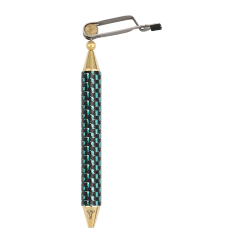 Dr. Slick Jumbo Carbon Fiber Rotary Hackle Plier w/ Rubber Tubing on One Jaw w/ Half Hitch Tool