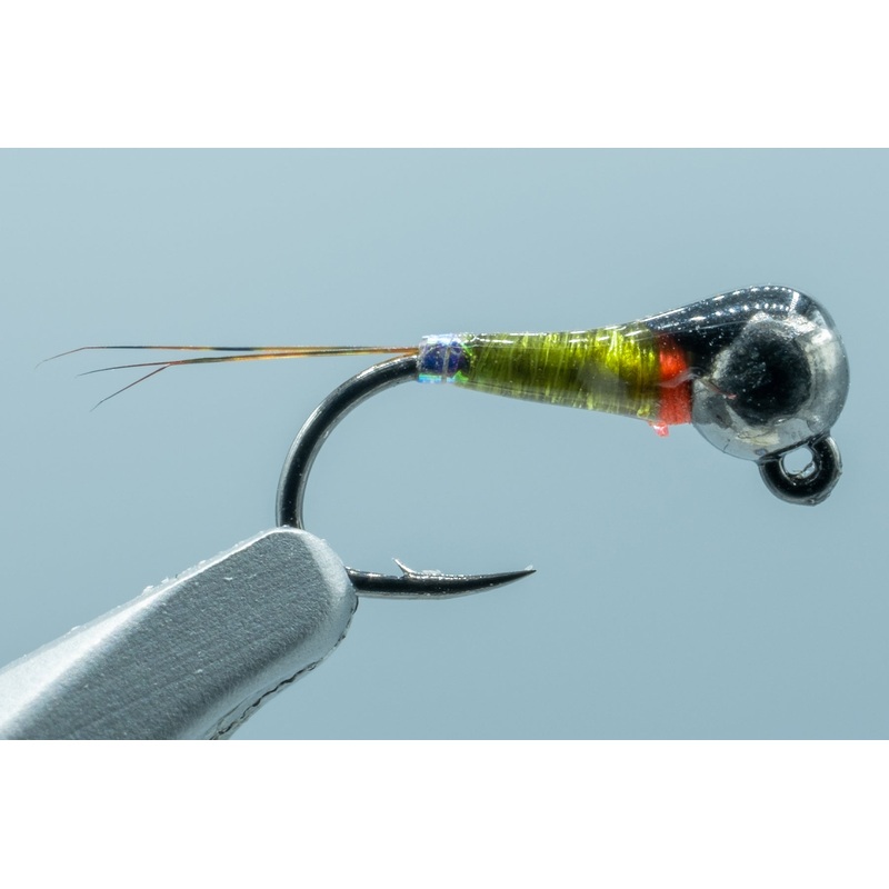 Jig Lucent Tag Perdigon Olive/Fl. Orange #18 2.8mm