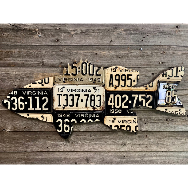 Virginia Smallmouth Bass License Plate Art