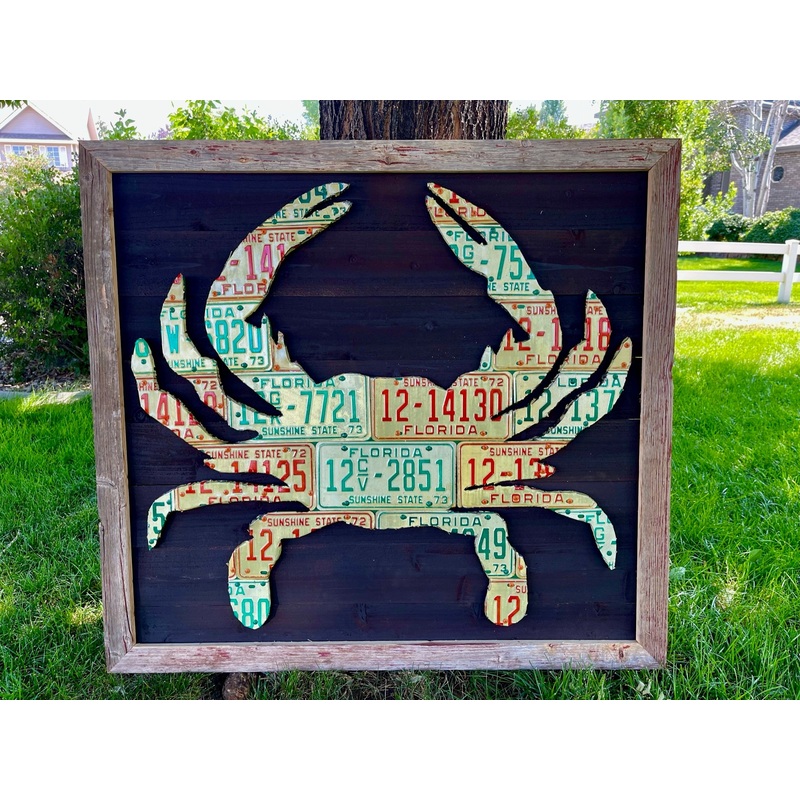 Florida Blue Crab License Plate Art