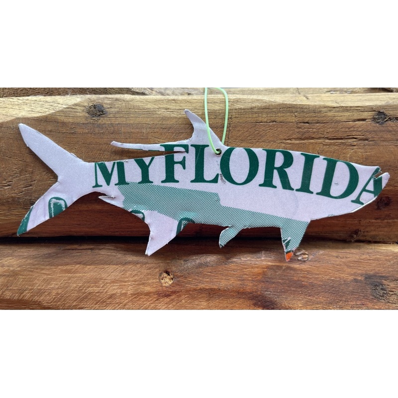 Florida Tarpon License Plate Christmas Ornament