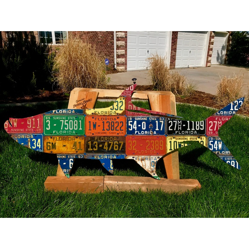 Florida Vintage Large Tarpon License Plate Art