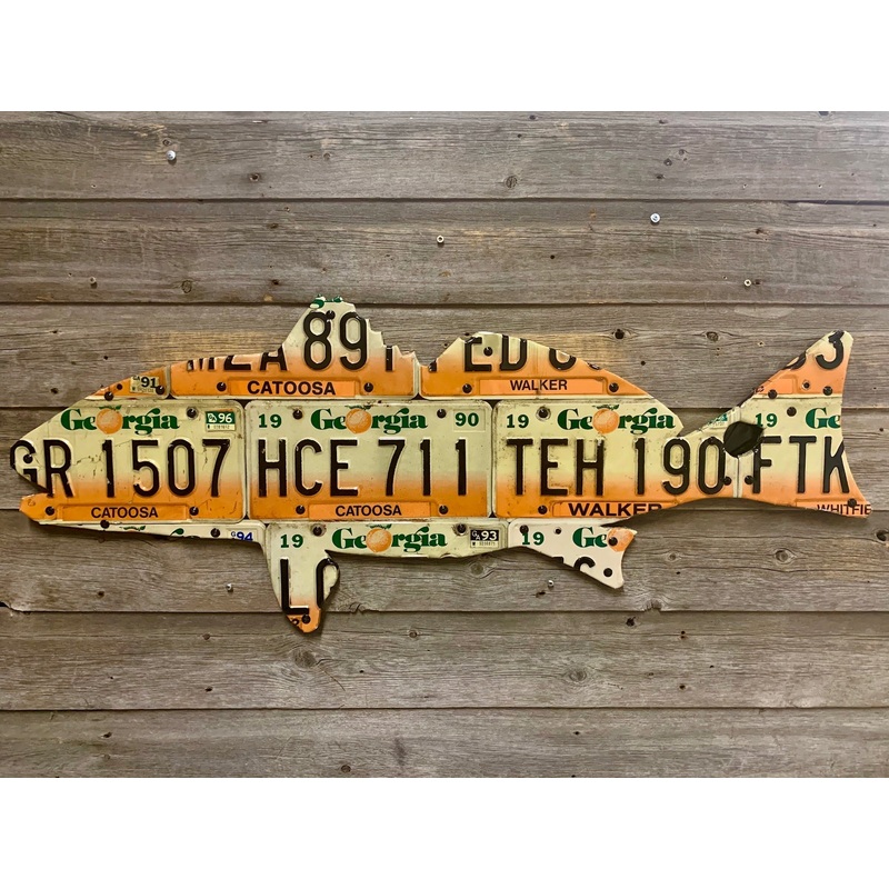 Georgia Redfish License Plate Art