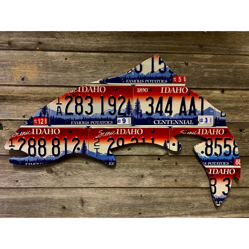 Idaho Trout License Plate Art
