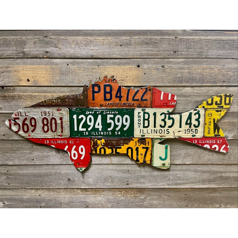Illinois Bass License Plate Art