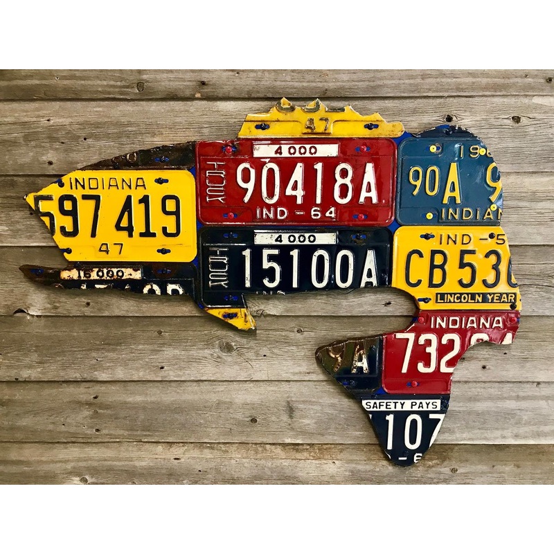 Indiana Largemouth Bass License Plate Art