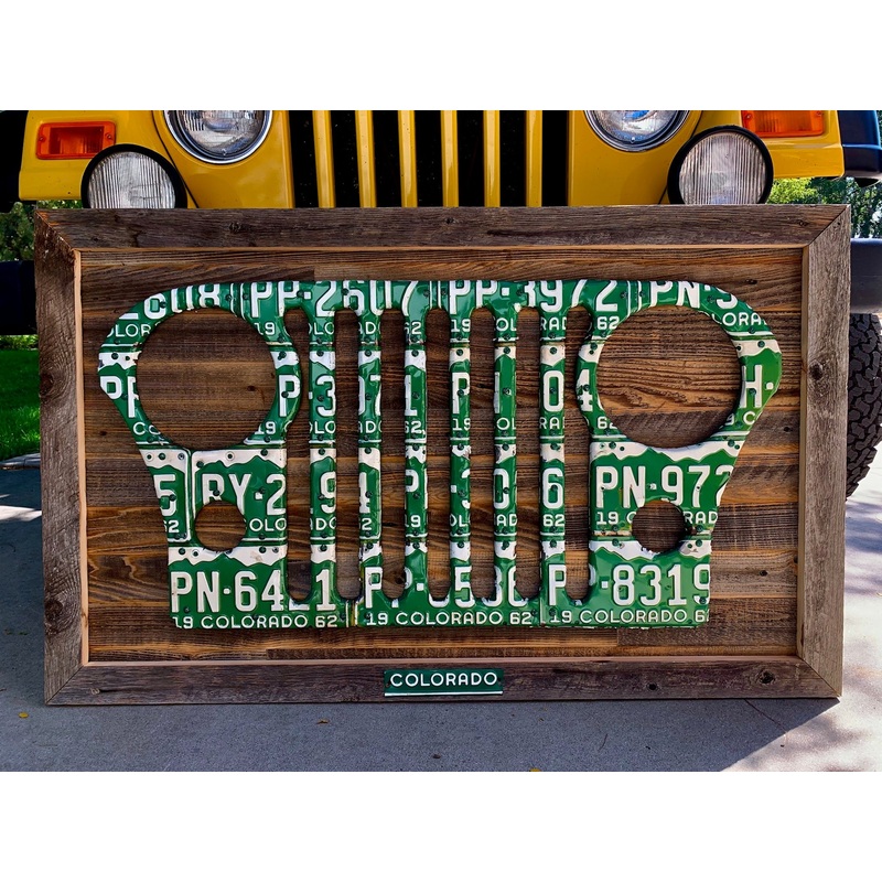 Jeep Grille License Plate Art