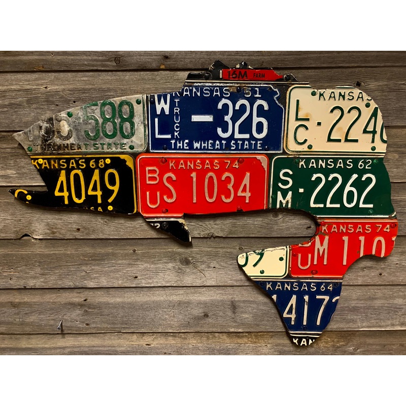 Kansas Largemouth Bass License Plate Art