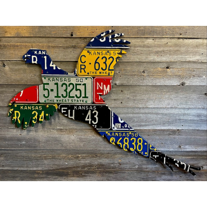 Kansas Pheasant License Plate Art