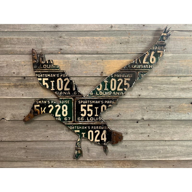 Louisiana Antique Duck License Plate Art