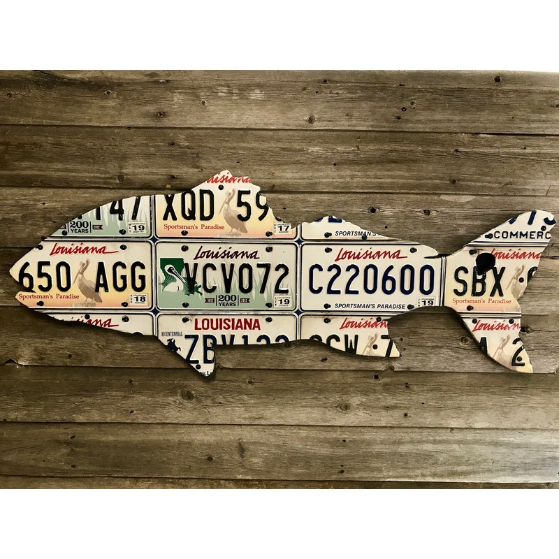 Louisiana Black Drum License Plate Art
