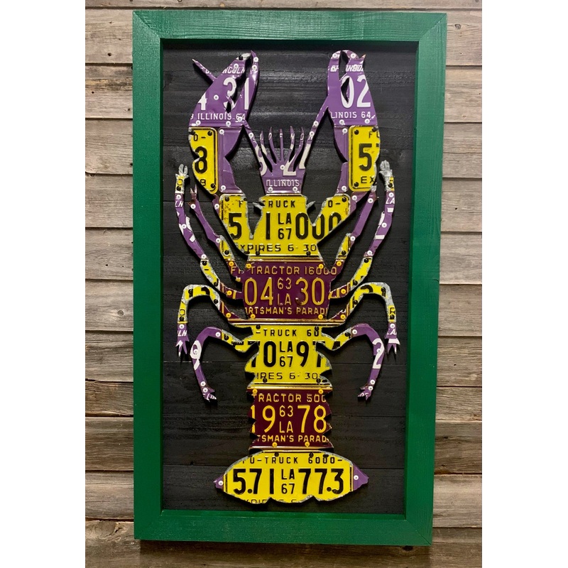 Louisiana Crawfish License Plate Art