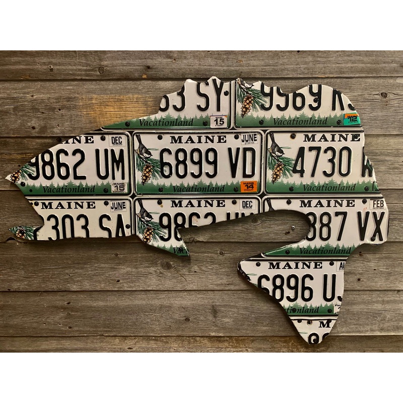 Maine Largemouth Bass License Plate Art