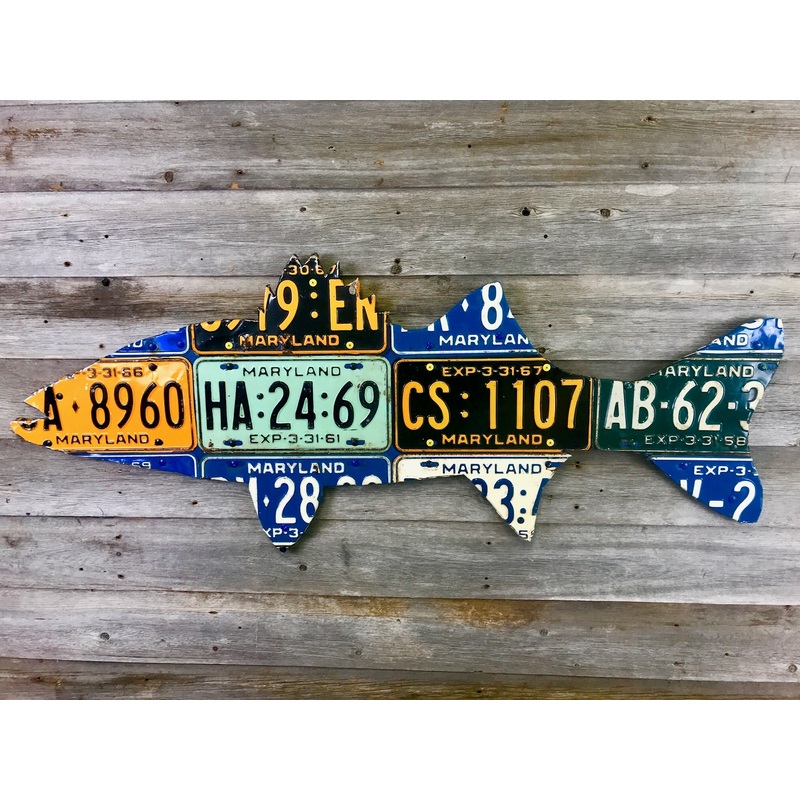 Maryland Striped Bass License Plate Art
