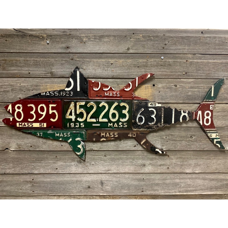 Massachusetts Tuna Antique License Plate Art