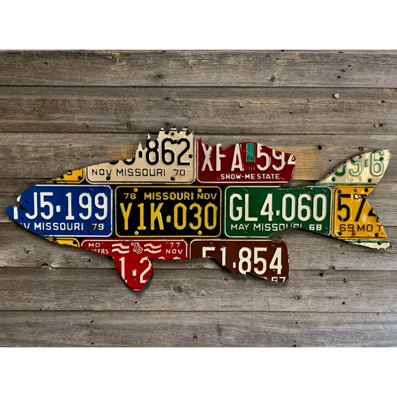 Missouri Smallmouth Bass License Plate Art