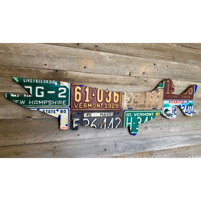New England Pike/Muskie License Plate Art