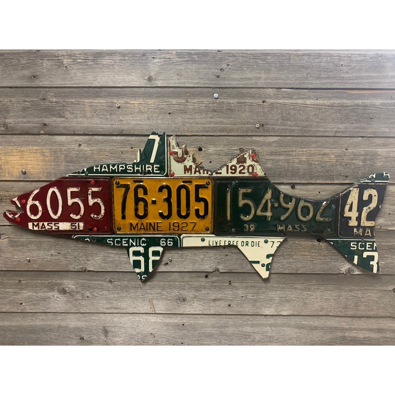 New England Striped Bass License Plate Art