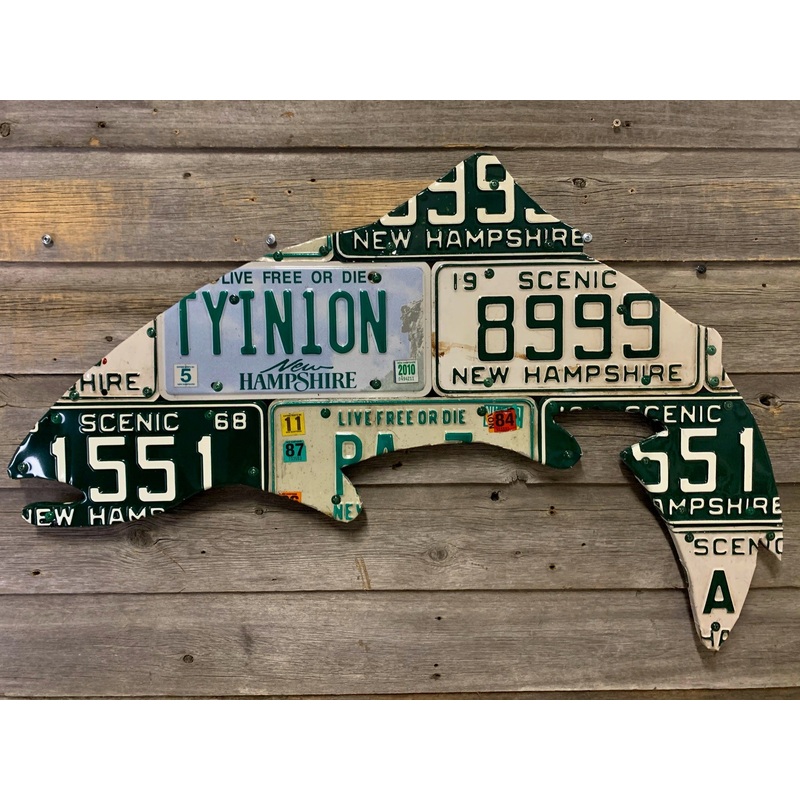 New Hampshire Trout License Plate Art